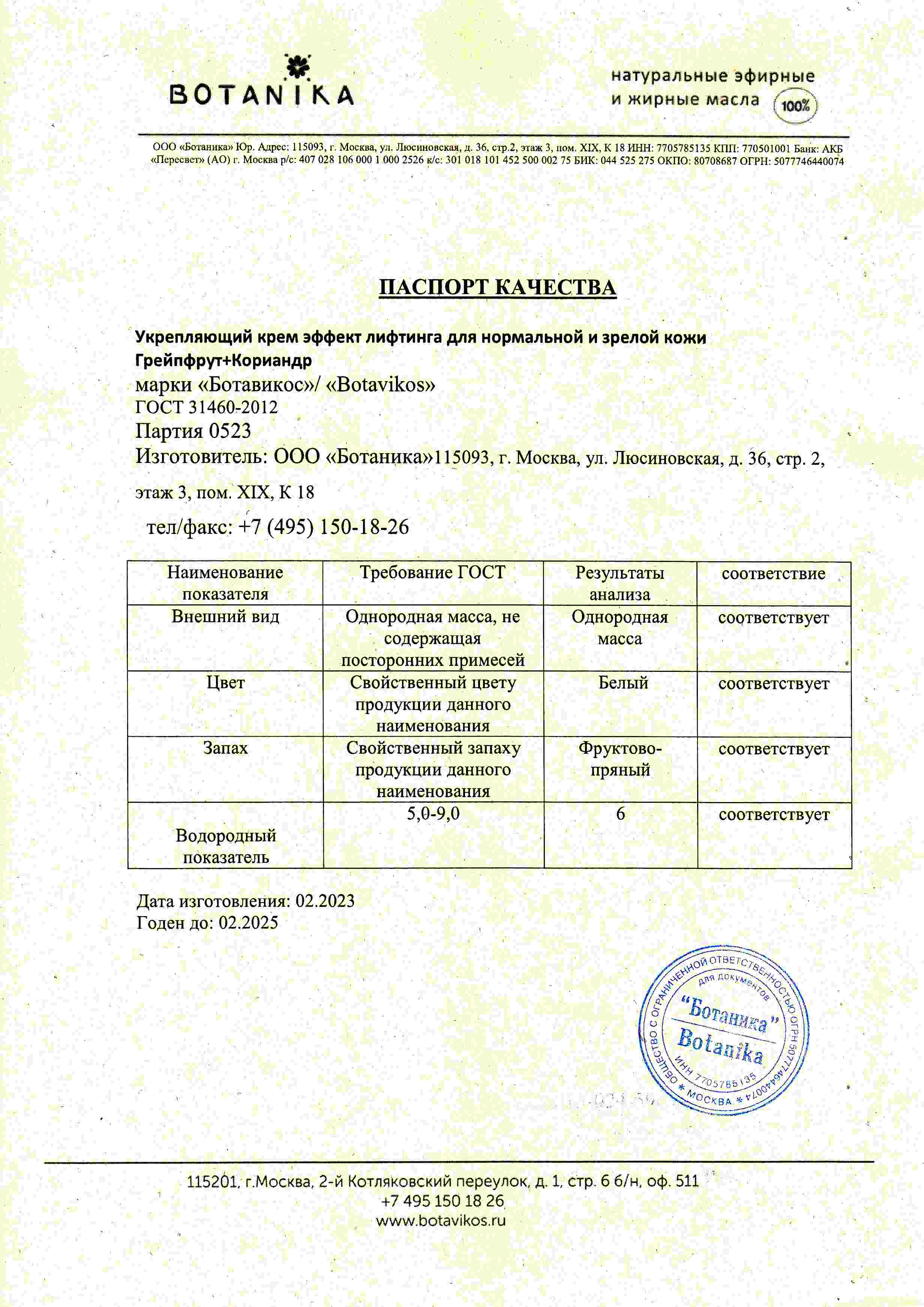 Паспорт №022023
